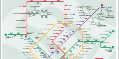 Lrt poti zemljevid Singapur