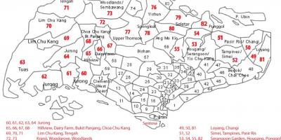 Singapur poštna številka zemljevid