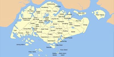 Zemljevid Singapur državi