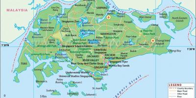 Singapur lokacije na zemljevidu