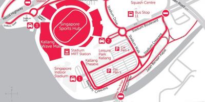 Zemljevid Singapur šport hub