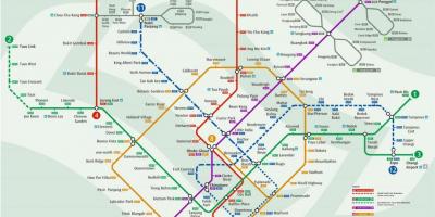 Zemljevid Singapur železniški
