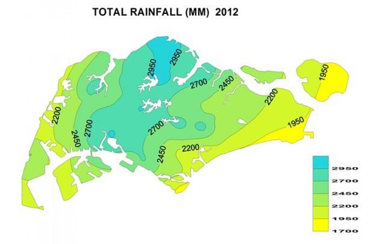 Singapur dež zemljevid