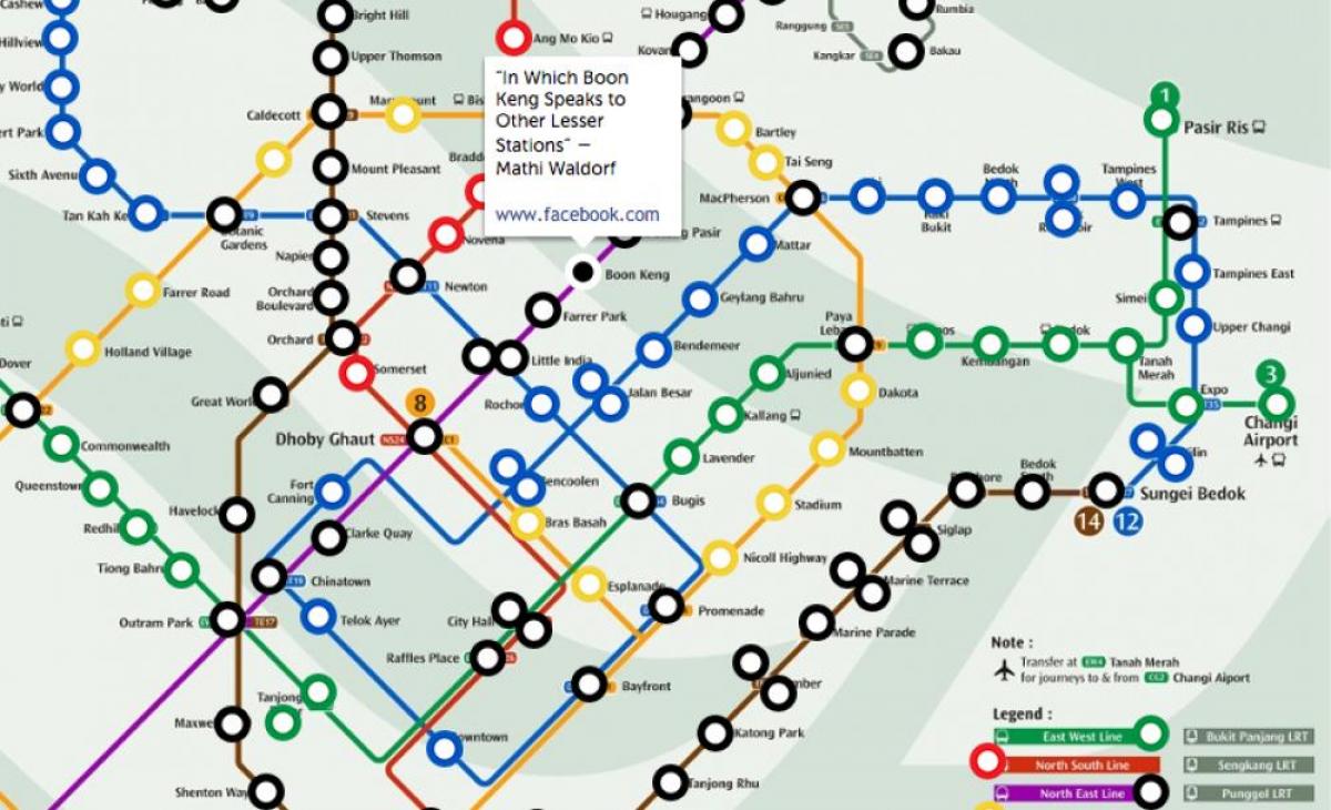 mrt vlak zemljevid Singapur