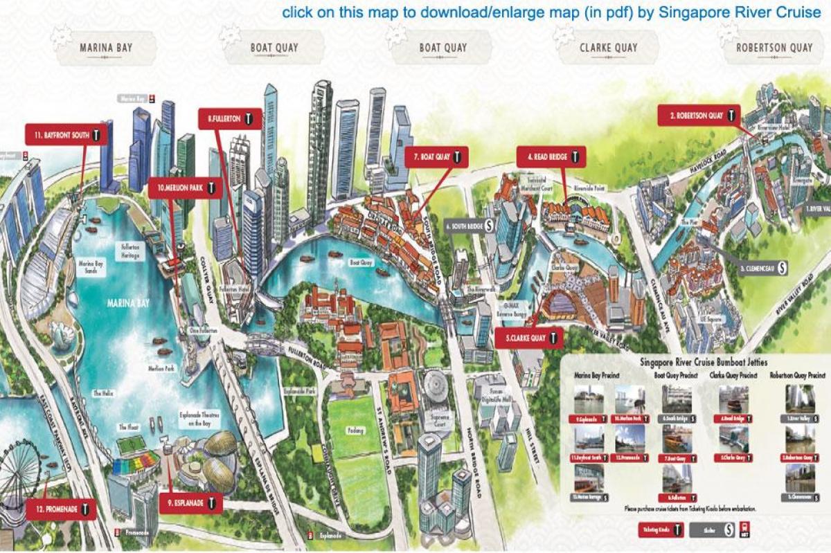 zemljevid Singapur, Reka Križarjenje