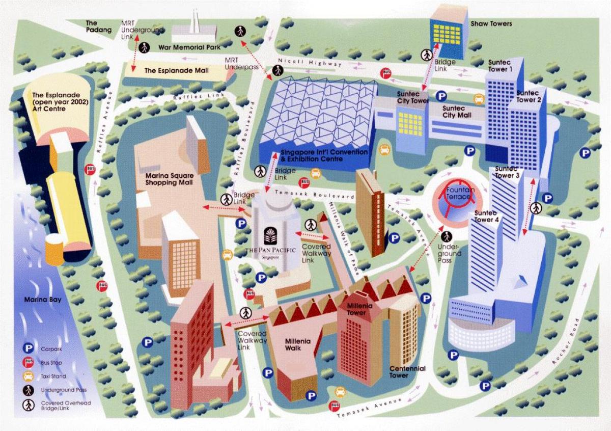 Osrednje Poslovno Območje Singapur Zemljevid