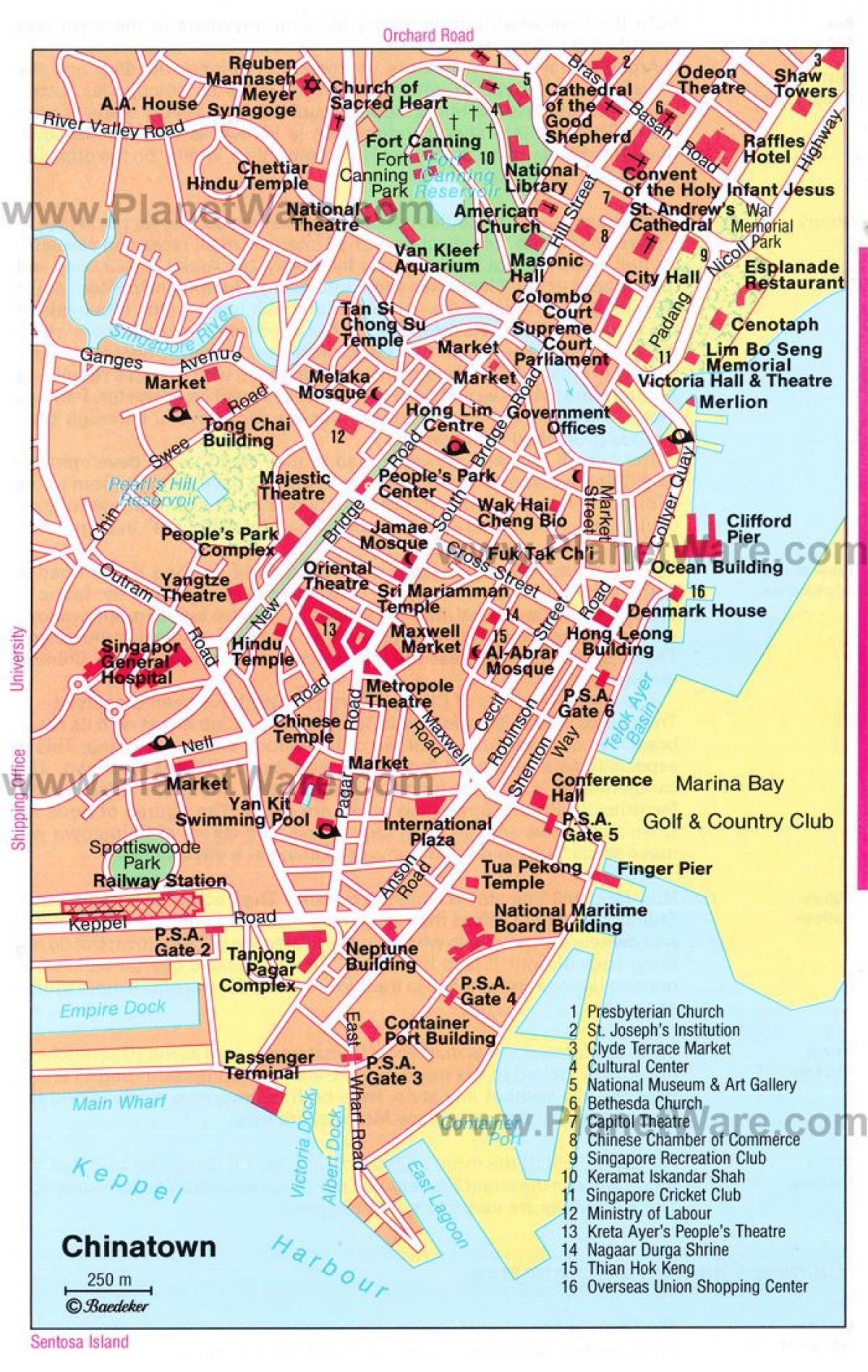 chinatown Singapur zemljevid