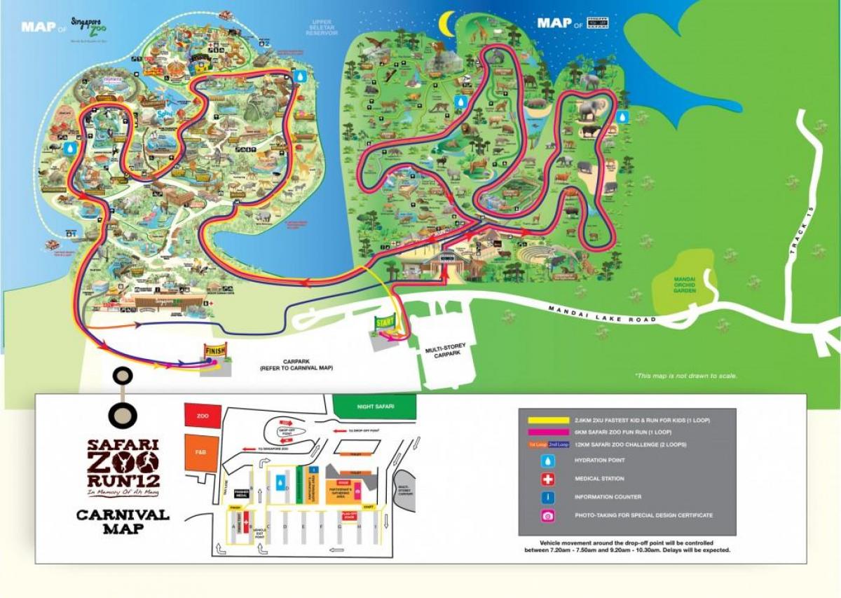 zemljevid živalskem vrtu Singapur