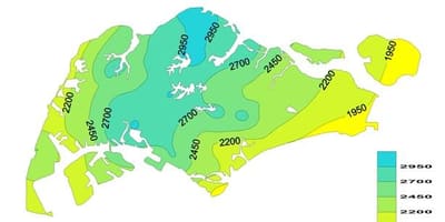 Singapur dež zemljevid