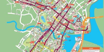 Singapur turistične točke zemljevid
